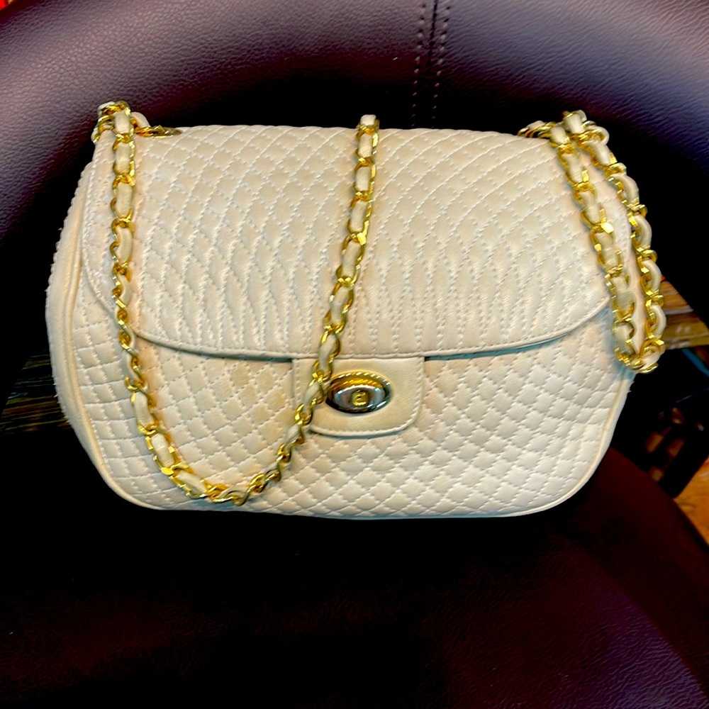 Bally Lamb Skin Leather Quilted  Shoulder